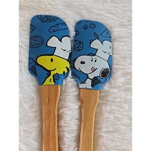Lenox Chef Snoopy Woodstock  2 Piece Silicone Spatula Set‎ Collectible Blue